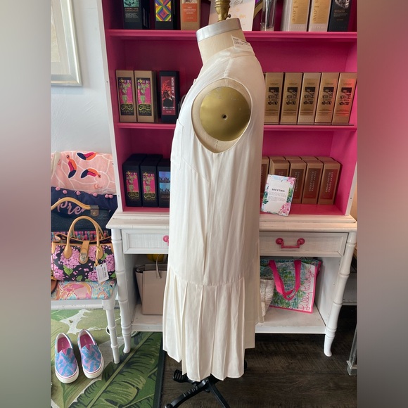 Lafayette 148 cream sleeveless dress size Large - Picture 3 of 5